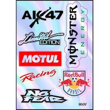 Motosiklet Monster Hologram Çoklu Sticker 02 Diğer