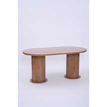 Bohem Traverten Boyalı Highgloss Mdf Yemek Masası 90 170 Ceviz