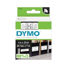 Dymo 53713 S0720930 Beyaz/Siyah D1 Yedek Şerit  24 MM X 7 M