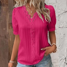 Yeşil Yaz Kadın T-shirt Moda Hollow Kısa Kollu Kadın Gömlek Tops Yeşil Yeşil Yaz Kadın T-shirt Moda Hollow Kısa Kollu Kadın Gömlek Tops Yeşil