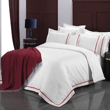 Sarev Odeo Saten Nevresim Takımı King Size , .beyaz Beyaz
