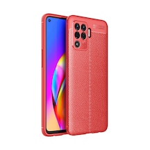 Oppo Reno 5 Lite Kılıf Auto Focus Kapak - Kırmızı Kirmizi