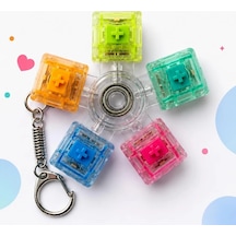 Mekanik Switch Klavye Stres Çarkı - Renkli Tuşlu Fidget Oyuncak Çok Renkli