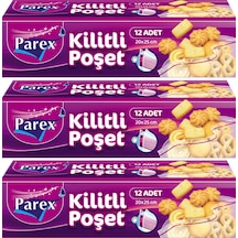 Kilitli Buzdolabı Poşeti Küçük Boy 12'li 20 X 25 Cm Üçlü Set