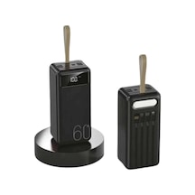 Powerbank 60.000 Mah Taşınabilir Şarj Hızlı El Fenerli Dijital Göstergeli Çok Renkli