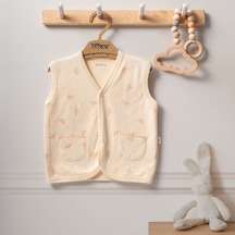 Tiffany Baby Organik Bird Theme Bebek Yeleği 2424005 Ekru