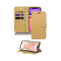 Tr Tecno Camon 40 Pro İle Uyumlu Standlı Cüzdanlı Kartlıklı Kapaklı Deri Kılıf, Gold