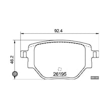 Fren Balatası Arka Peugeot 2008 1.2 Puretech 100 2008 1.2 Puretech 130 2008 1664737180 0986424988