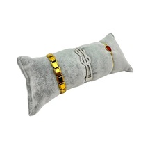 Saat Bileklik Ve Takı Yastığı 20 Cm Gri Süet Gri