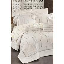 Çise 10 Parça Çift Kişilik Çeyiz Seti Gri - Sarı Beyaz