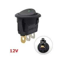 Ic-132A Yuvarlak Nokta Işıklı Yeşil Anahtar On-Off 3P 12V 100 Ade