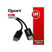 Qport Q-Dph Dısplay Port(M) To Hdmı(F) 1.8 Mt Kablo Çevirici