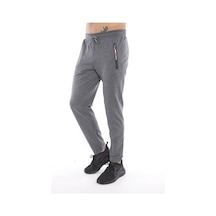 Erkek Spor G3 Melanj (Koyu Gri) Diagonel Kumaş Eşofman Altı-3996 Koyu Gri Melanj