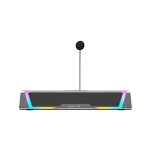 Havit Sk221 Rgb Işıklı Gaming Soundbar, Oyuncu Hoparlörü - Bt 6.0 Ve Usb, Çıkarılabilir Mikrofonlu