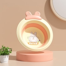 Katlabilir Yenidoğan Bebek Ve Çocuk Banyo Yıkama Kovası Pembe