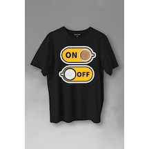 Kahve On Off Coffee Baskılı Tişört Unisex T-shirt 001