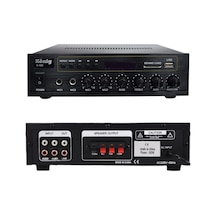 König K-100-usb+bt 2 Mikrofon+aux Girişli Bas Tiz 80 Watt 2 Bölgeli Trafolu Anfi