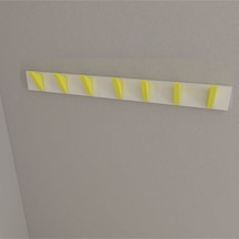 Hepsi3boyutlu Modern Duvar & Kapı Kanca Askılık - 7 Adet Sarı Kanca Askılık - Model No : 5 Sarı