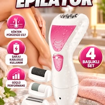 Şarjlı Epilasyon Cihazı 4 Başlıklı Epilasyon Ve Ayak Bakım Seti