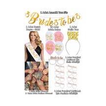 Bride To Be Partisi Seti Team Bride Bekarlığa Veda Konsept Gold