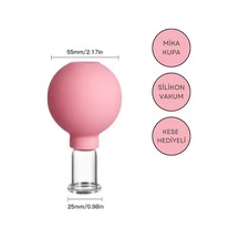 Mika Silikon Vakumlu Yüz Ve Boyun İçin Masaj Kupası No:2 Pembe Renk
