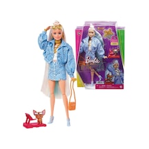 Barbie Extra Mavi Takımlı Uzun Saçlı Bükülebilen Eklemli Bebek HHN08