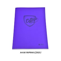 Pvc Kapaklı A4 Çizgili Defter 80 Yaprak Asorti