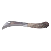 Zargana Aşı Bıçağı Eğri Ağız Ahşap Sap 19cm - Denizli