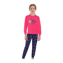 Ersoy 758gu Kız Çocuk Garson Boy Uzun Kollu Pijama Takımı-fuşya Fuşya