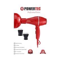 Powertec TR-501+Renkli Hacimlendirici Difüzör Başlıklı Profesyonel Saç Kurutma ve Fön Makinesi