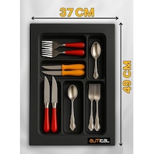 Cutlery 37x49 Antrasit Çekmece Içi Kaşıklık 1.kalite-maket