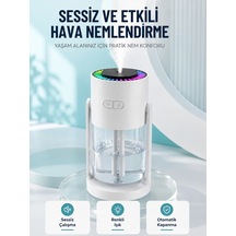 Mey İthalat Hava Nemlendirici Led Işıklı Sessiz Çalışan Otomatik Kapanmalı Masaüstü Nemlendirme Cih