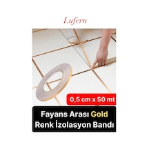 Premium Kendinden Yapışkanlı Gold Fayans Arası Şerit Bant Sarı Renk Derz Arası 0.5 Cm 50 Metre