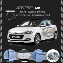Hyundai İ20 Oto Araç Kapı Koruma Fitili 5metre Parlak Gri Renk