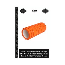 Delux Serisi Günlük Denge Ofis Foam Roller Orange Kısa Foam Roller Turuncu Renk