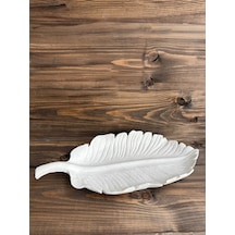 Ham Polyester Flora Yaprak Dekoratif Tabak Küçük