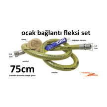 Doğalgaz Ocak Fleksi 75 Cm Gaz Hortumu Yarım Parmak