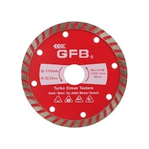 Turbo Elmas Mermer Granit Kesici Disk 115 Mm