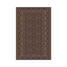 Kartela Halı Afgan Halı Jüt Taban Dokuma Halı Kahverengi - 120 X 180 Cm