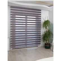 Antrasit Bambu Düz Zebra Stor Güneşlik Perde