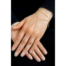 Gümüş Rose Pullu Gurmet Zincirli Çift Sıra Şahmeran Barcode Beyaz - Rose Gold 19895296