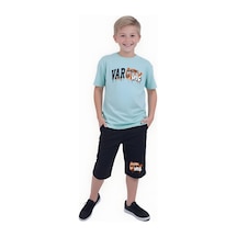 Fyk Kids Erkek Çocuk Baskili Alt-üst Takim Mint Yeşil
