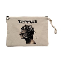 Septicflesh Modern Primitive Krem Clutch Cüzdan / El Çantası Krem
