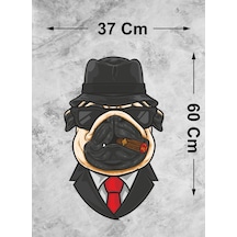 Patron Mafya Köpek Sticker - Araba Oto Motosiklet Karavan Araç Cam Sticker - 00283 60X37 Cm