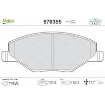 Skoda Fabia 2 On Fren Balatasi 1.6 Tdi 2011-2013 Valeo 670355