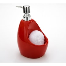 Seramik Süngerlikli Sıvı Sabunluk Kırmızı