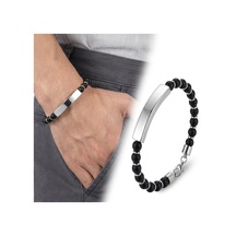 Premium Oniks Beyaz İsim Yazılabilir Ve Ayarlanabilir Çelik Zincir Bileklik 31832b29d1 - 23 Cm Siyah - Gümüş