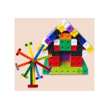 Geçmeli Birim Küpler - Snap Cubes - Matematik Küpleri - Akıl Küpleri - 200 Parça - 2x2x2 Cm