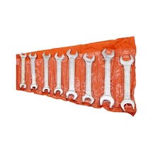 Tr 8 Parça Anahtar Takımı Seti Ağzı Açık Çift Taraflı 6-22mm 6x7-8x9-10x11-12x13-14x15-16x17-18x19-20x22 Ara