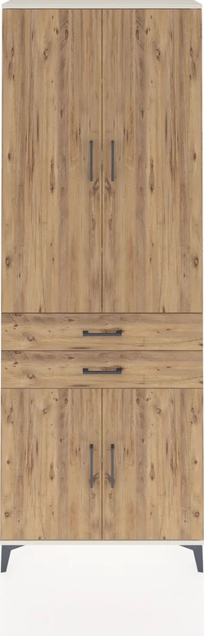 Arges Dolap 5 Raflı 2 Çekmeceli 4 Kapaklı 88x30x243 Aytaşı-çam Aytaşı
